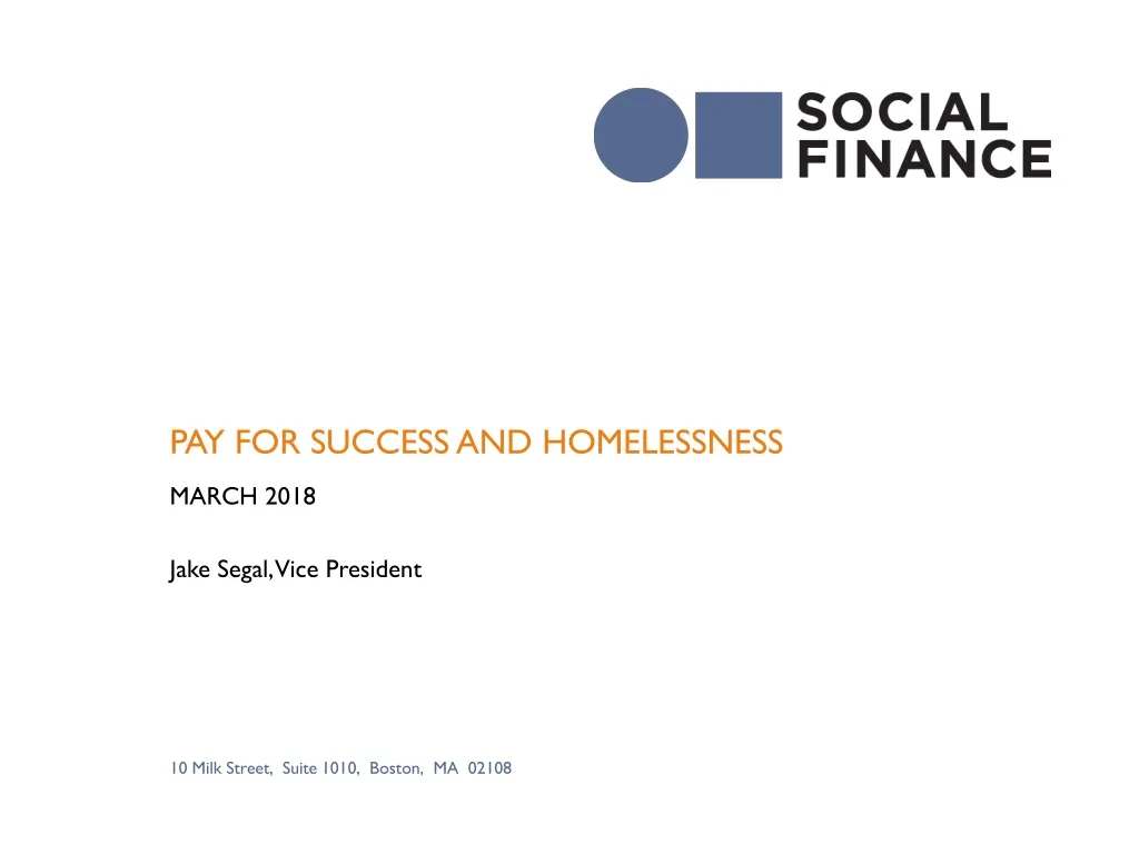 pay for success and homelessness n.