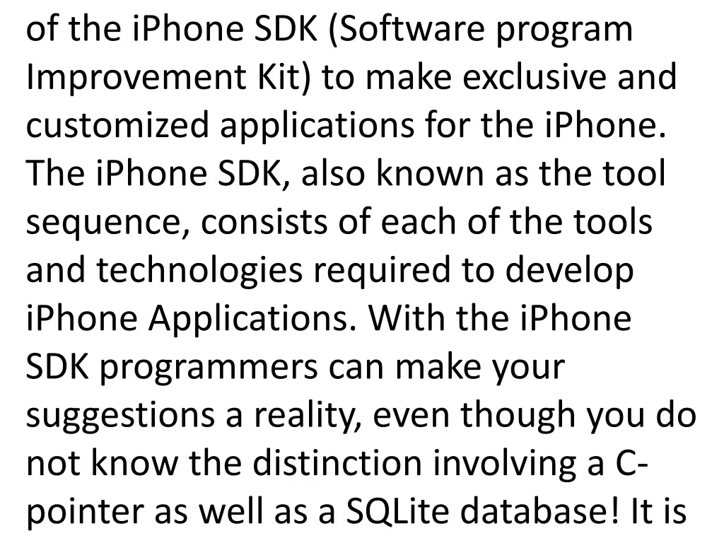 iphone application improvement organization n.