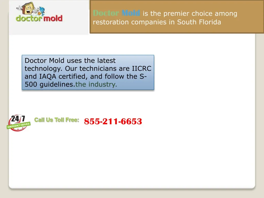 doctor mold is the premier choice among n.