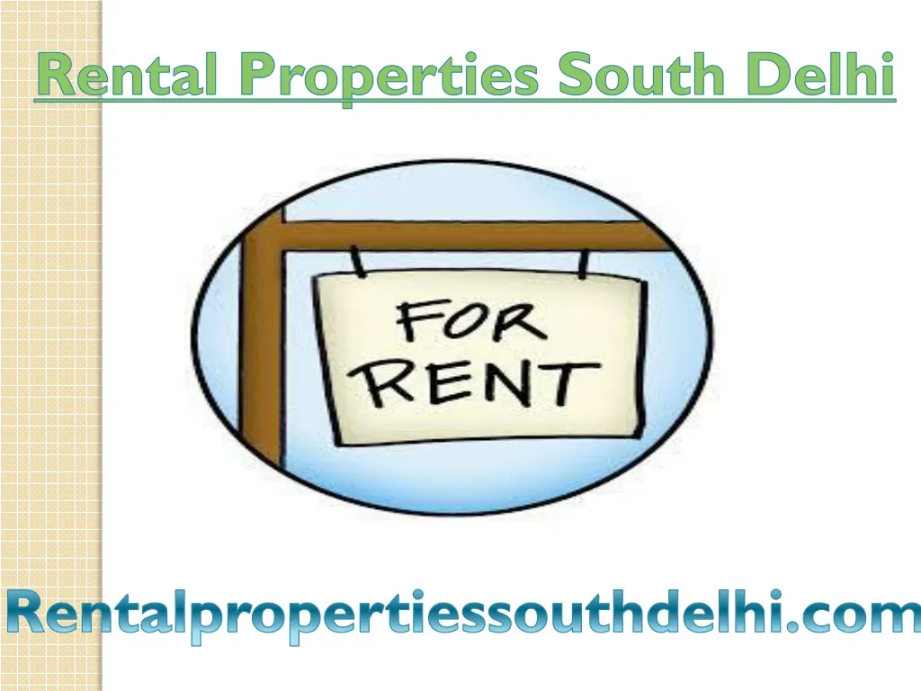 rental properties south delhi n.