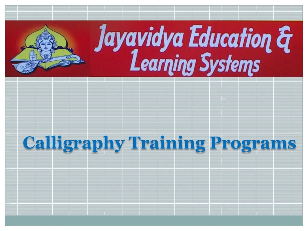 calligraphy training programs n.