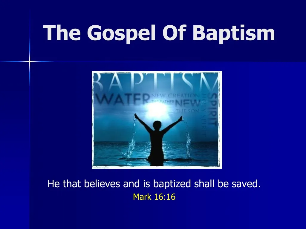 the gospel of baptism n.