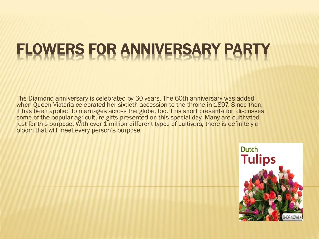 flowers for anniversary party n.