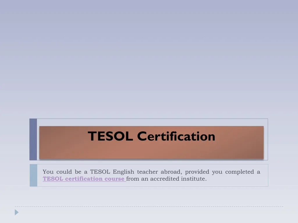 tesol certification n.
