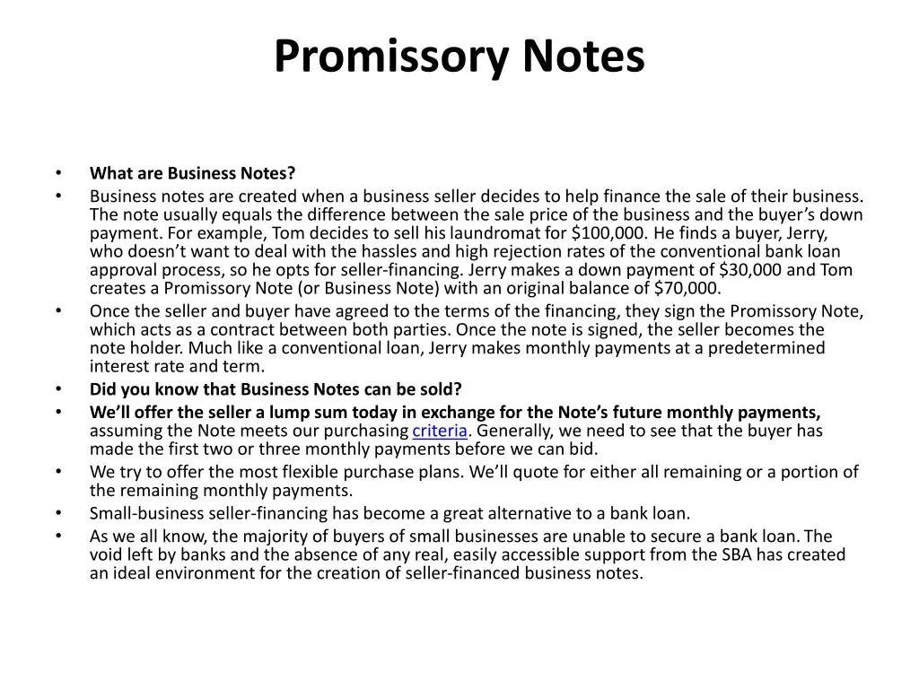 promissory notes n.