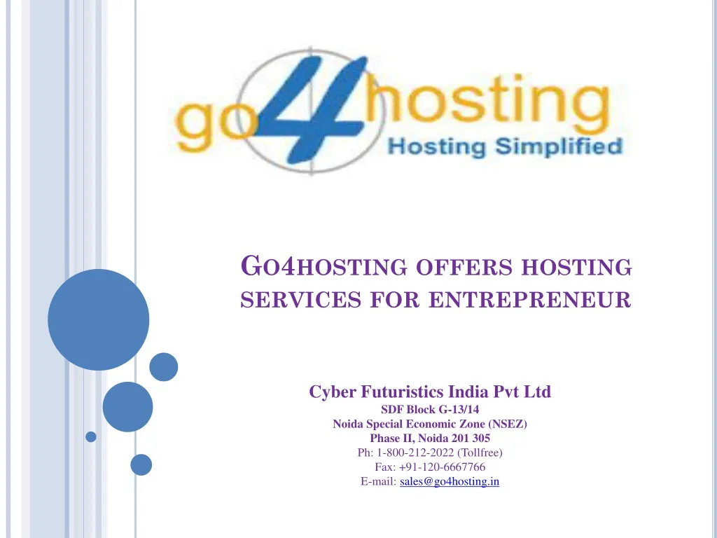 go4hosting offers hosting services for entrepreneur n.