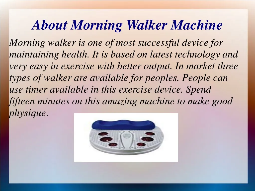 PPT Cheap Morning Walker Machine PowerPoint Presentation, free download ID1408294