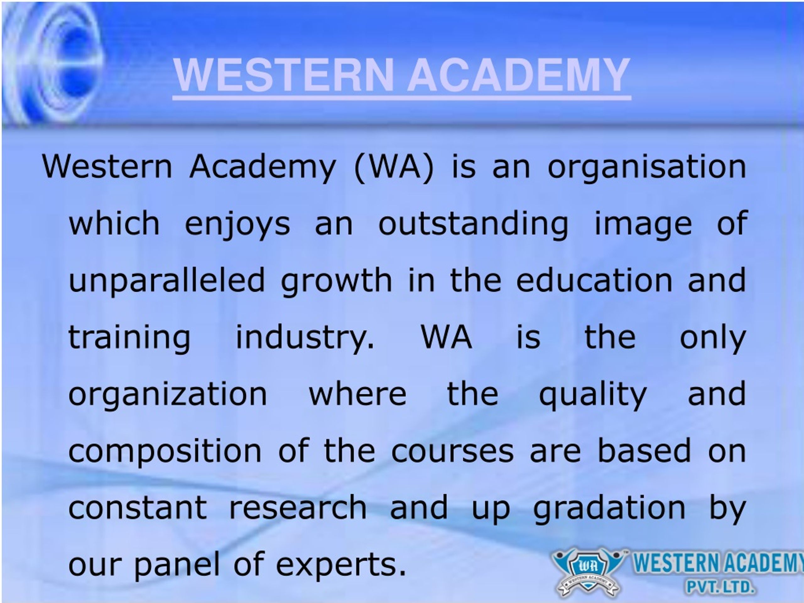 PPT Introduction of Western Academy PowerPoint Presentation, free