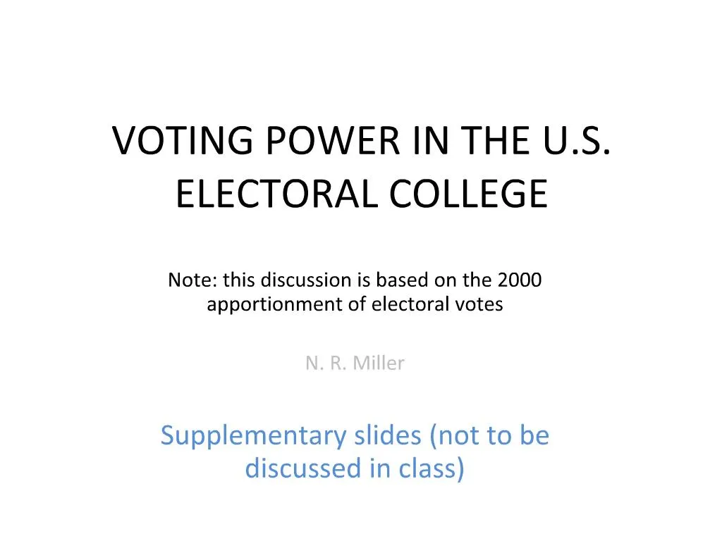 Ppt Voting Power In The Us Electoral College Powerpoint Presentation Id1411113 3250