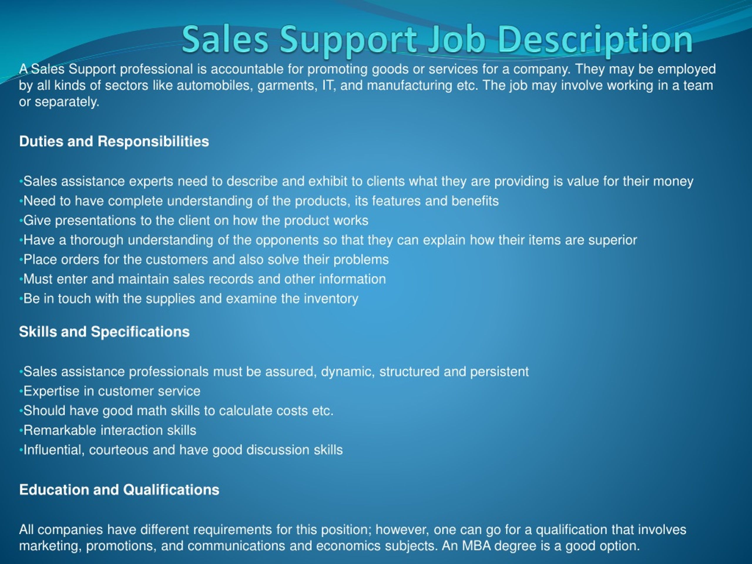 ppt-sales-support-job-description-powerpoint-presentation-free