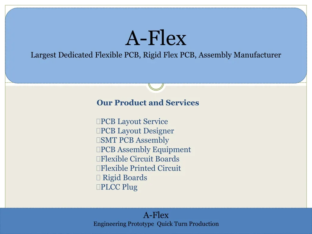 PPT - A-Flex - Best Source For PCB PowerPoint Presentation, Free ...