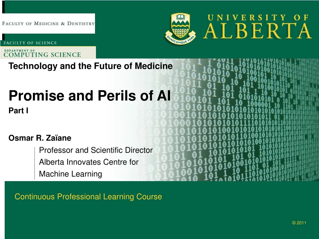 technology and the future of medicine promise and perils of ai part i osmar r za ane n.