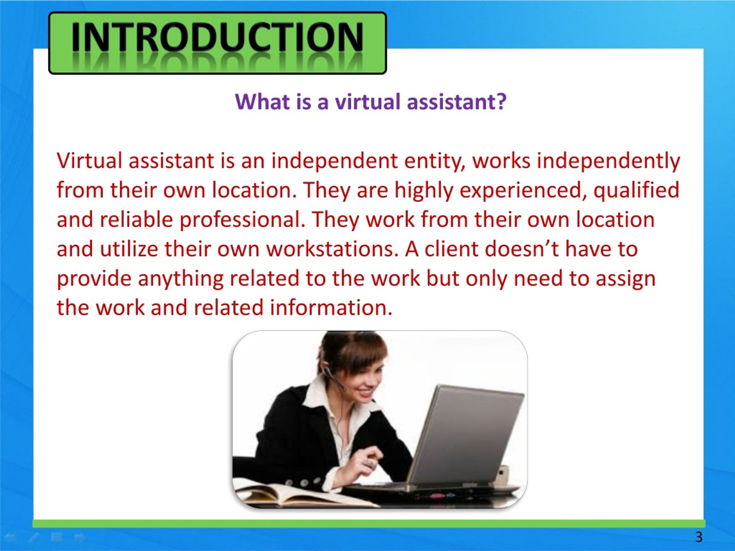 presentation on virtual assistant