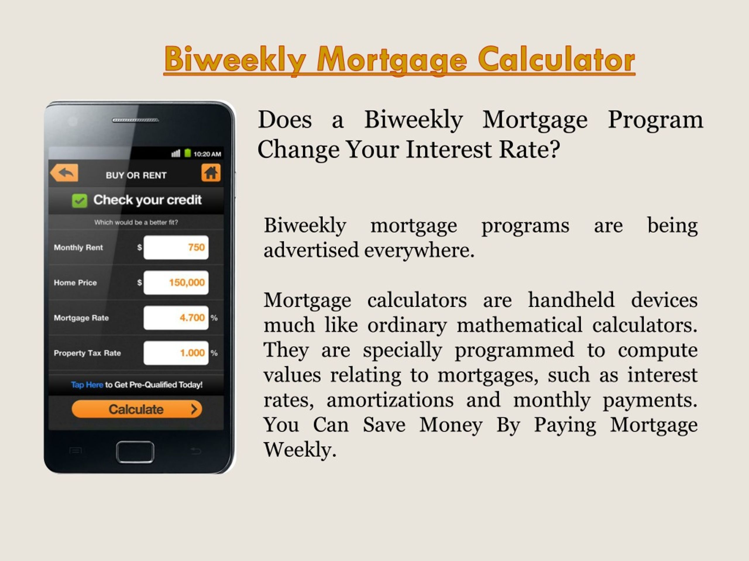 biweekly mortgage payment calculator