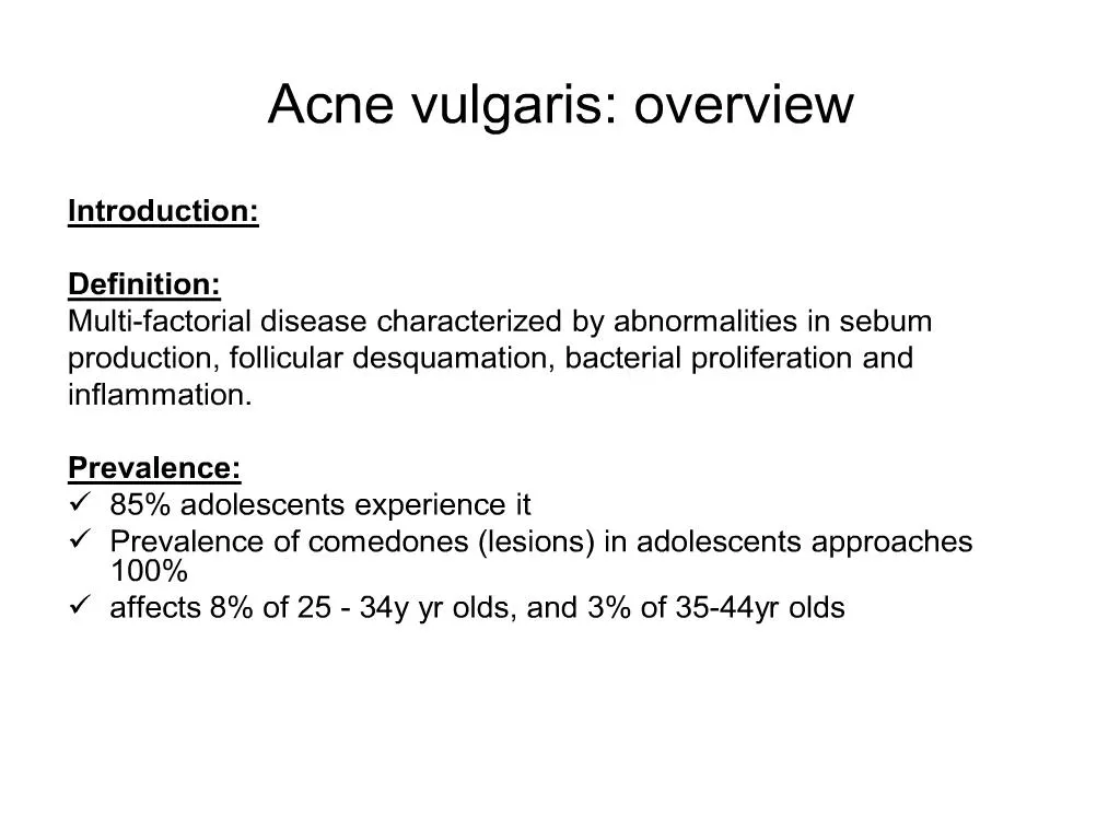 acne vulgaris case study slideshare