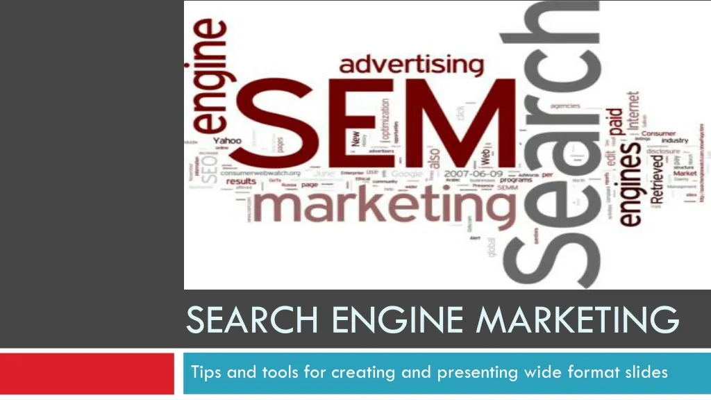 search engine marketing n.