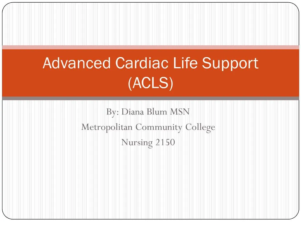 aha acls powerpoint presentation