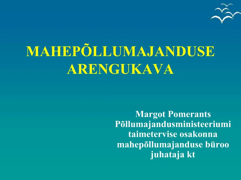 PPT - MAHEP LLUMAJANDUSE ARENGUKAVA PowerPoint Presentation, Free ...