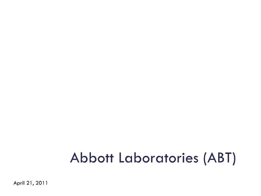 PPT - Abbott Laboratories ABT PowerPoint Presentation, Free Download ...