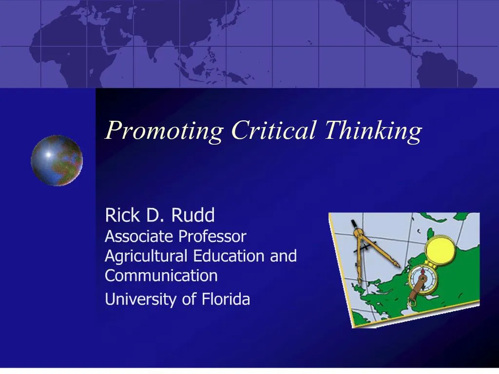 PPT - Promoting Critical Thinking PowerPoint Presentation, Free ...