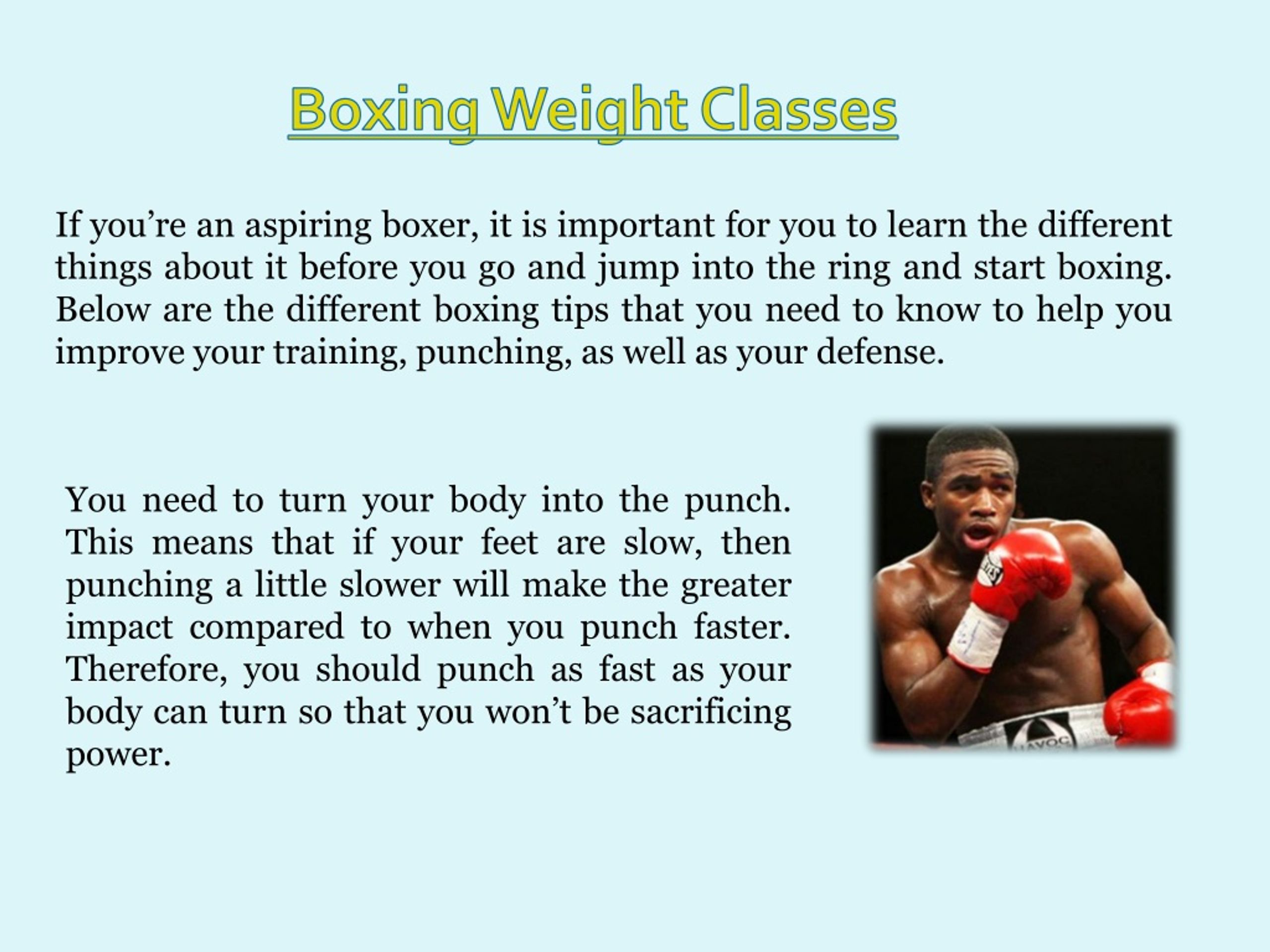 Boxing Weight Classes L 