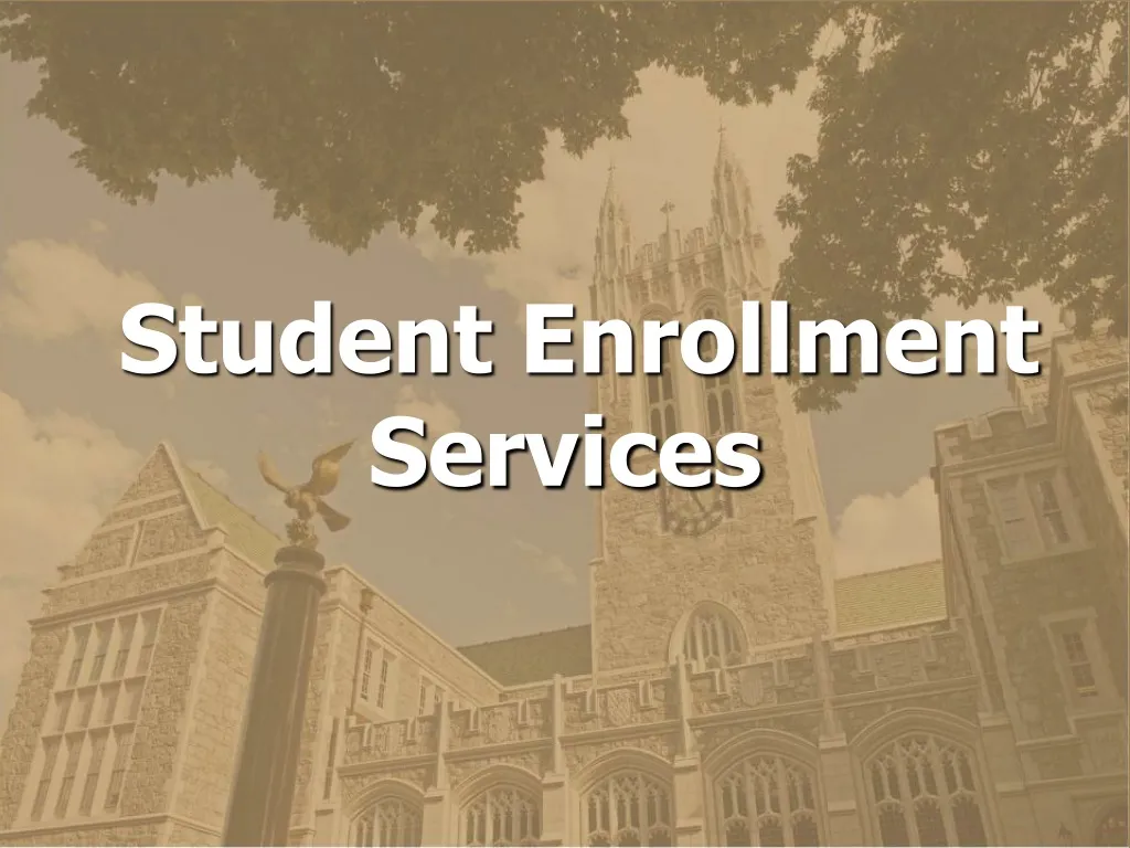 student enrollment services n.