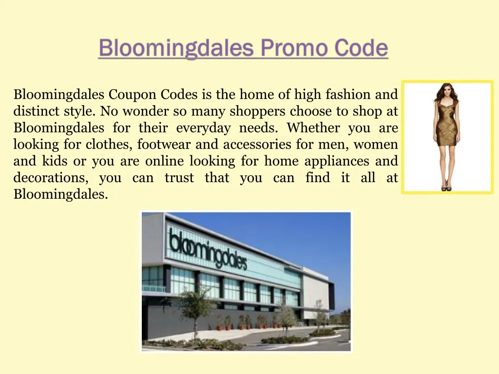 PPT Bloomingdales Promo Code Free Shipping PowerPoint Presentation PPT Bloomingdales Promo Code Free Shipping PowerPoint Presentation