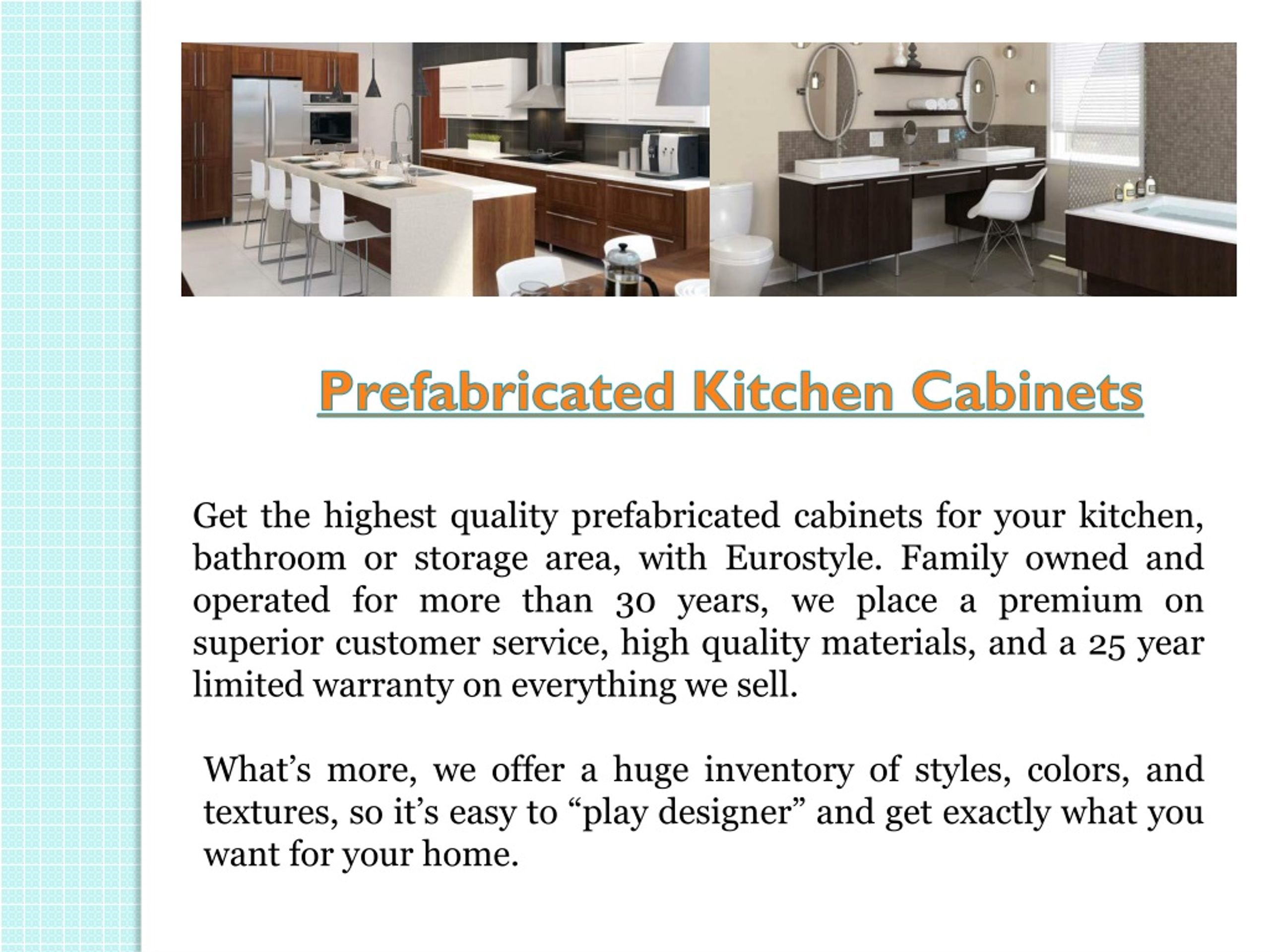 Prefabricated Kitchen Cabinets L 