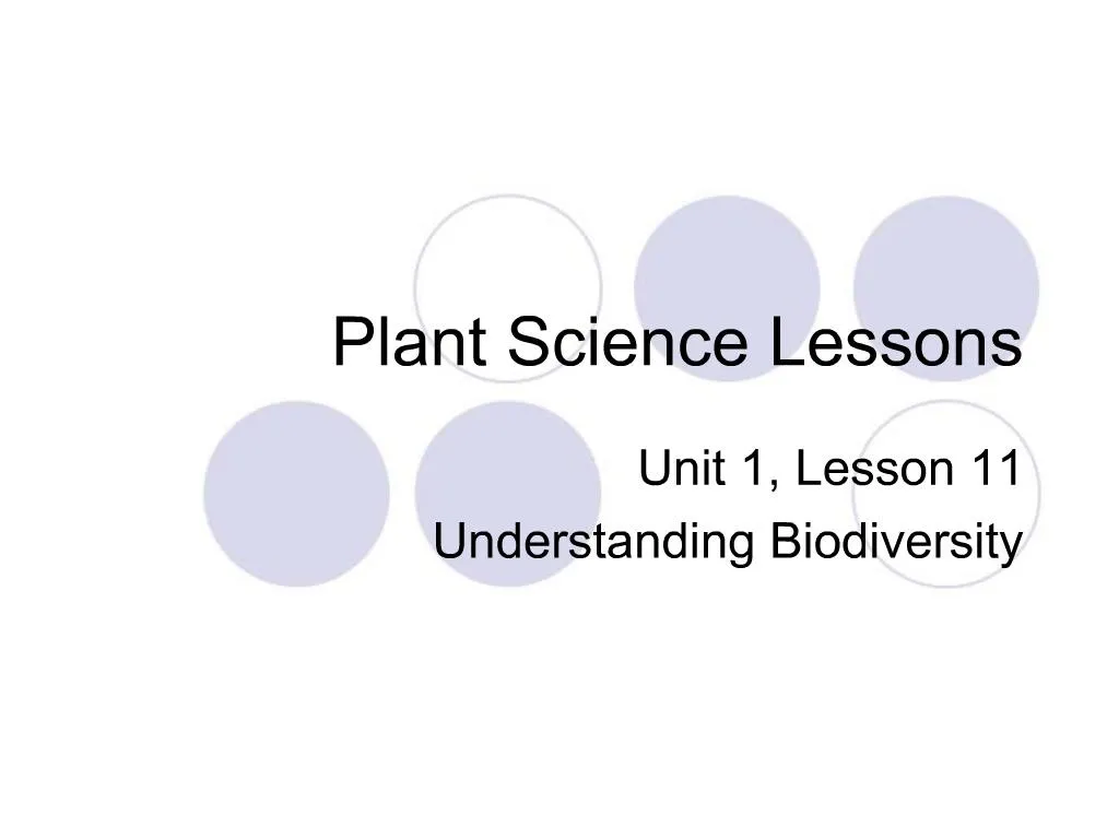 PPT Plant Science Lessons PowerPoint Presentation, free download ID