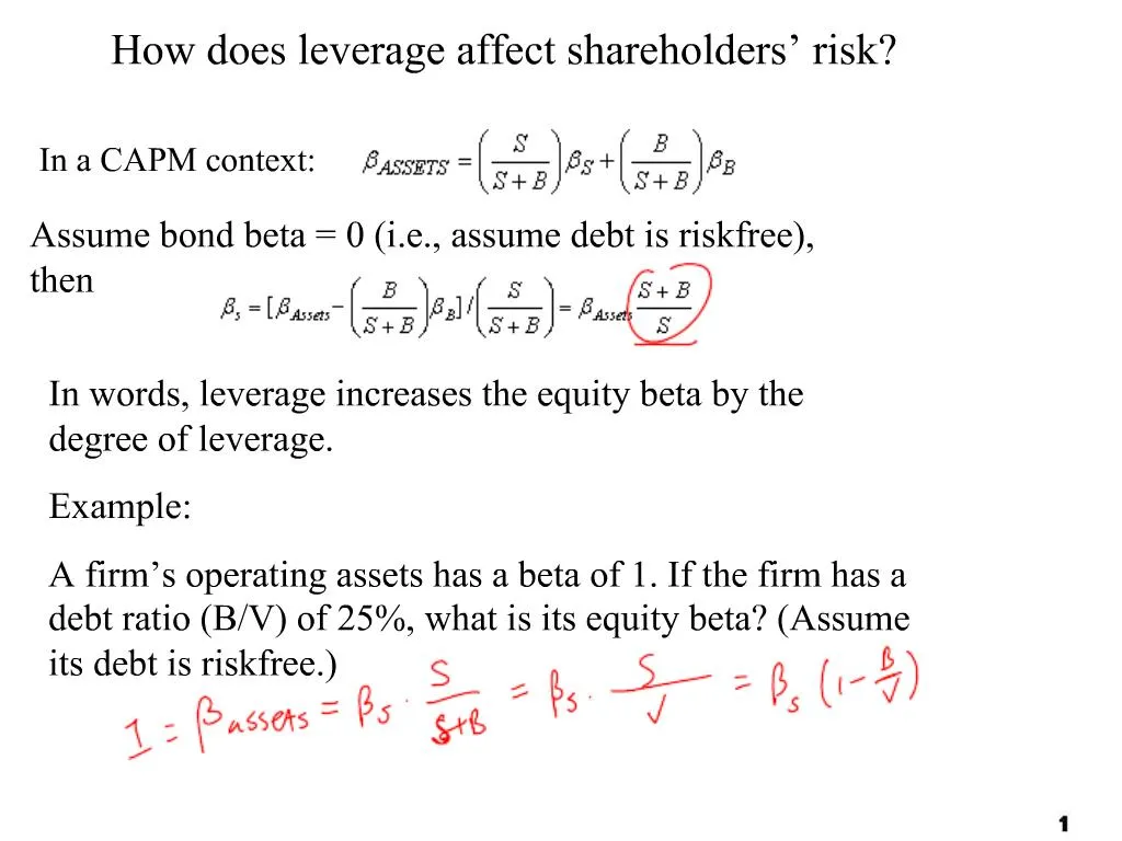 PPT How does leverage affect shareholders risk PowerPoint Presentation ID1429145