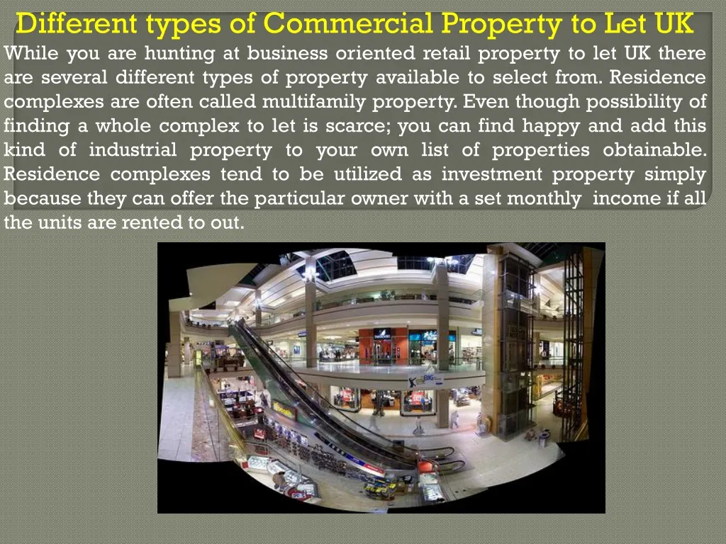 different types of commercial property n.