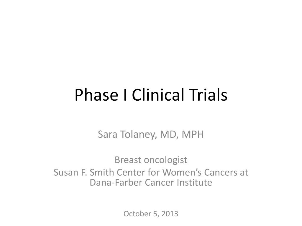 phase i clinical trials n.