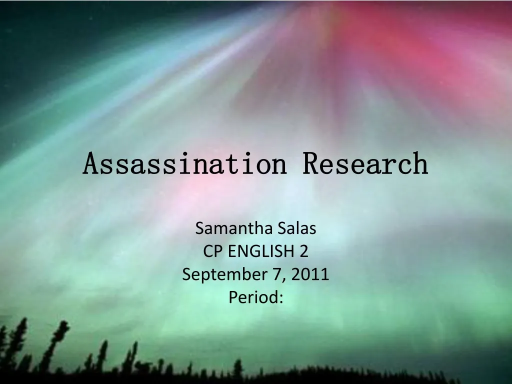 assassination research n.