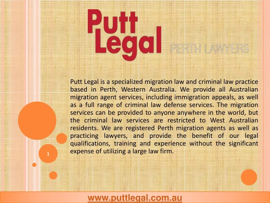 putt legal is a specialized migration n.