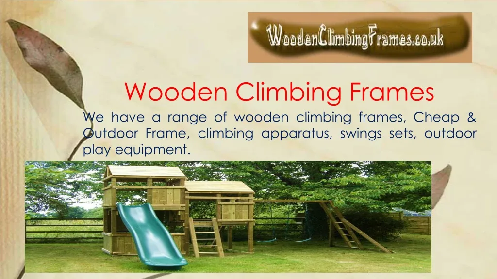wooden climbing frames n.