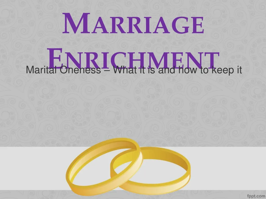 marriage enrichment n.