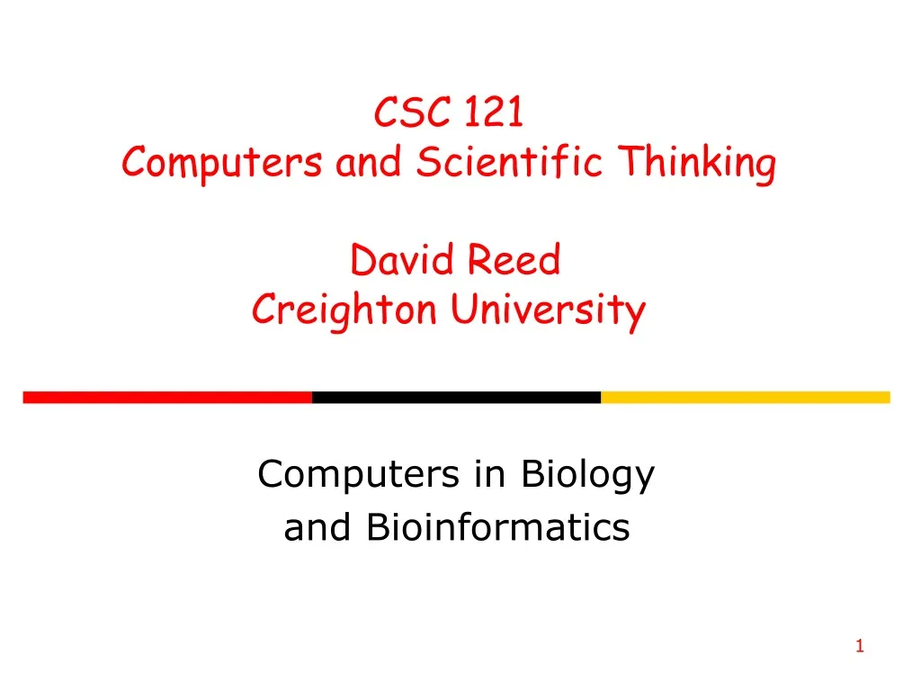 computers in biology and bioinformatics n.