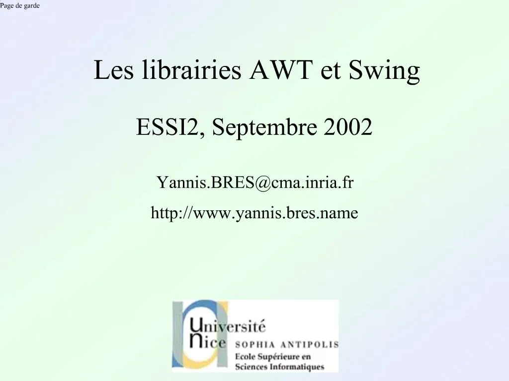 PPT - Page de garde PowerPoint Presentation, free download - ID:1438152