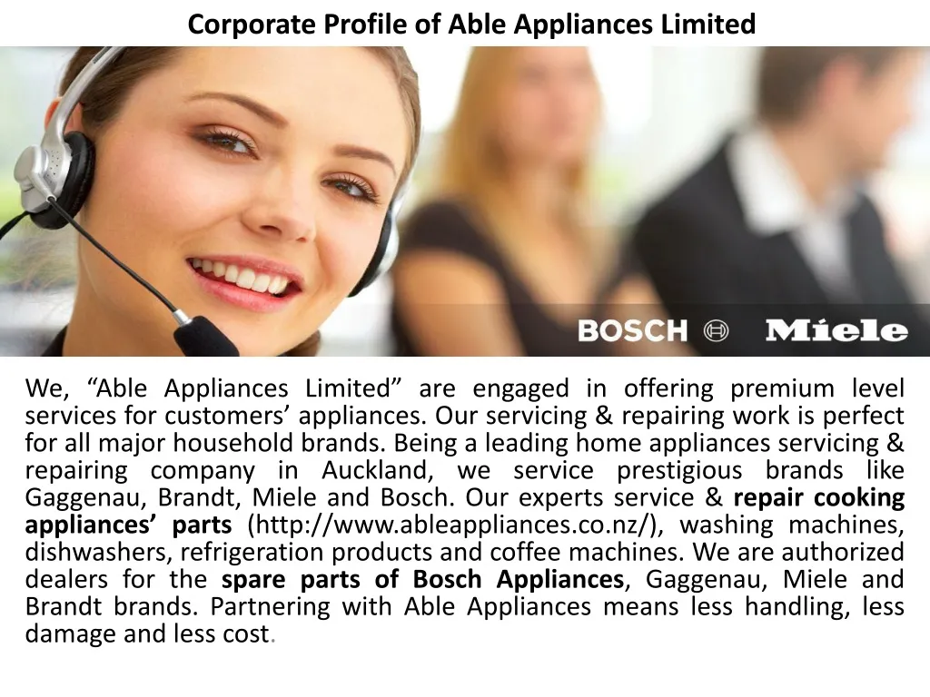 PPT - Corporate Profile Of Able Appliances PowerPoint Presentation ...