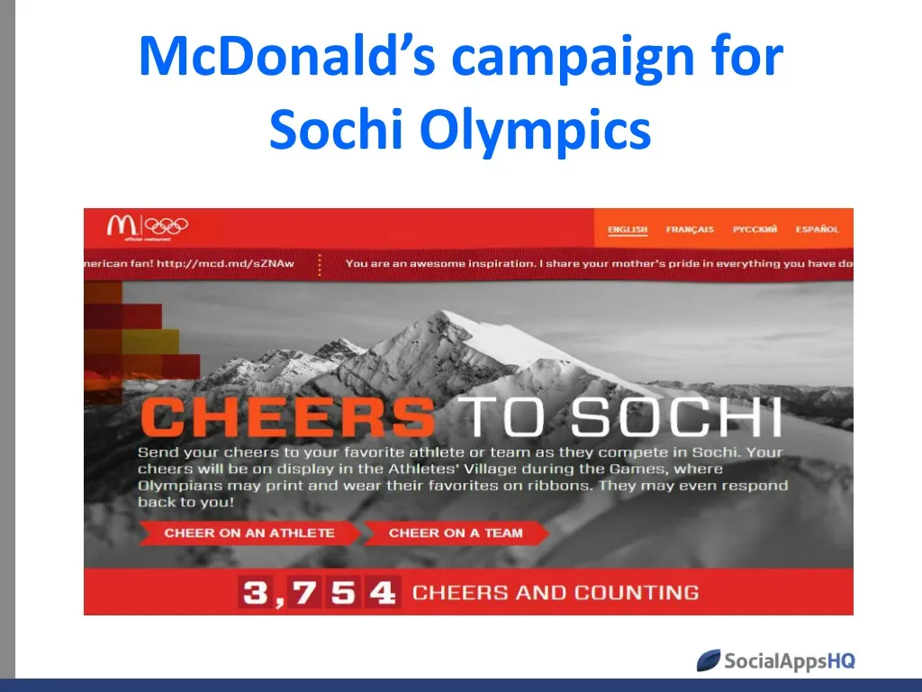 mcdonald s campaign for sochi olympics n.