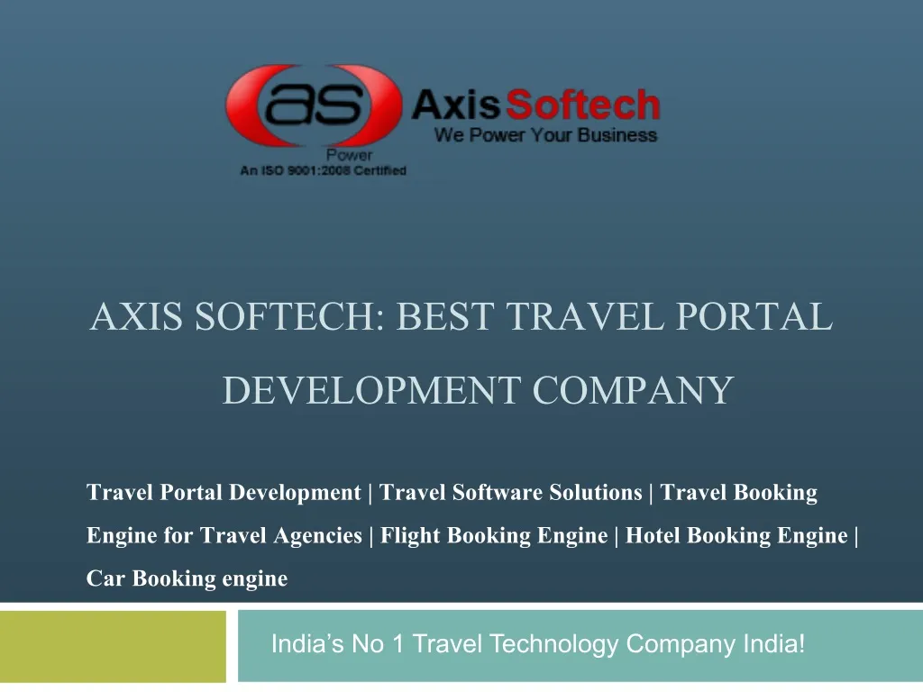 axis softech best travel portal development company n.