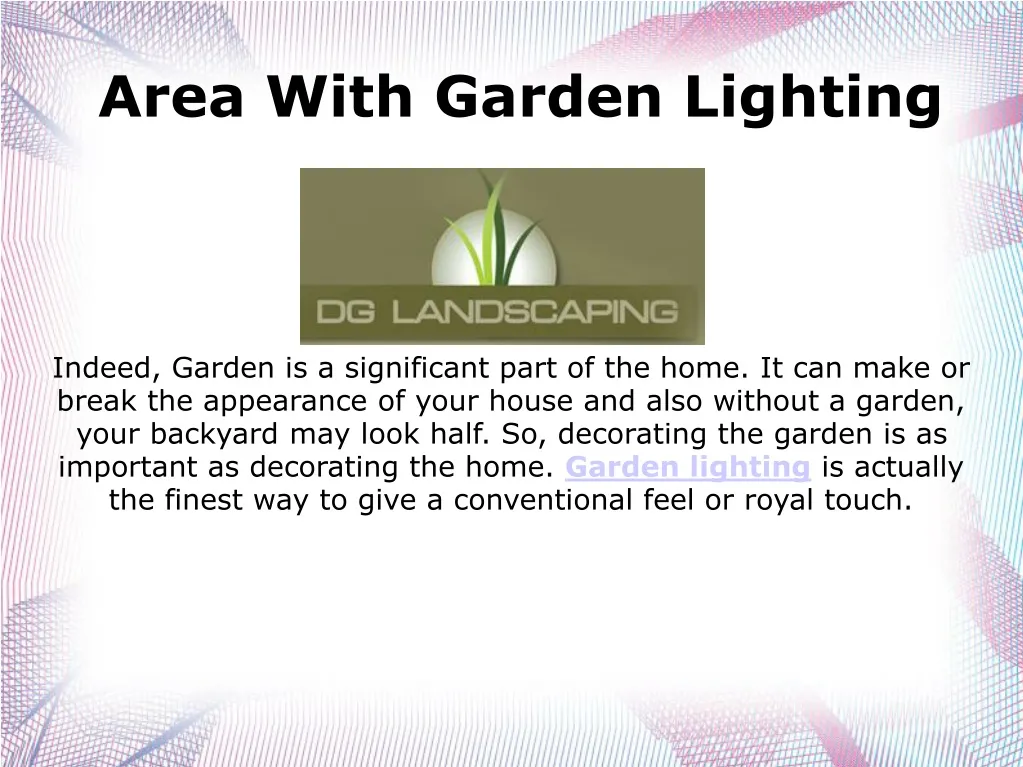PPT Garden lighting Perth PowerPoint Presentation, free download ID
