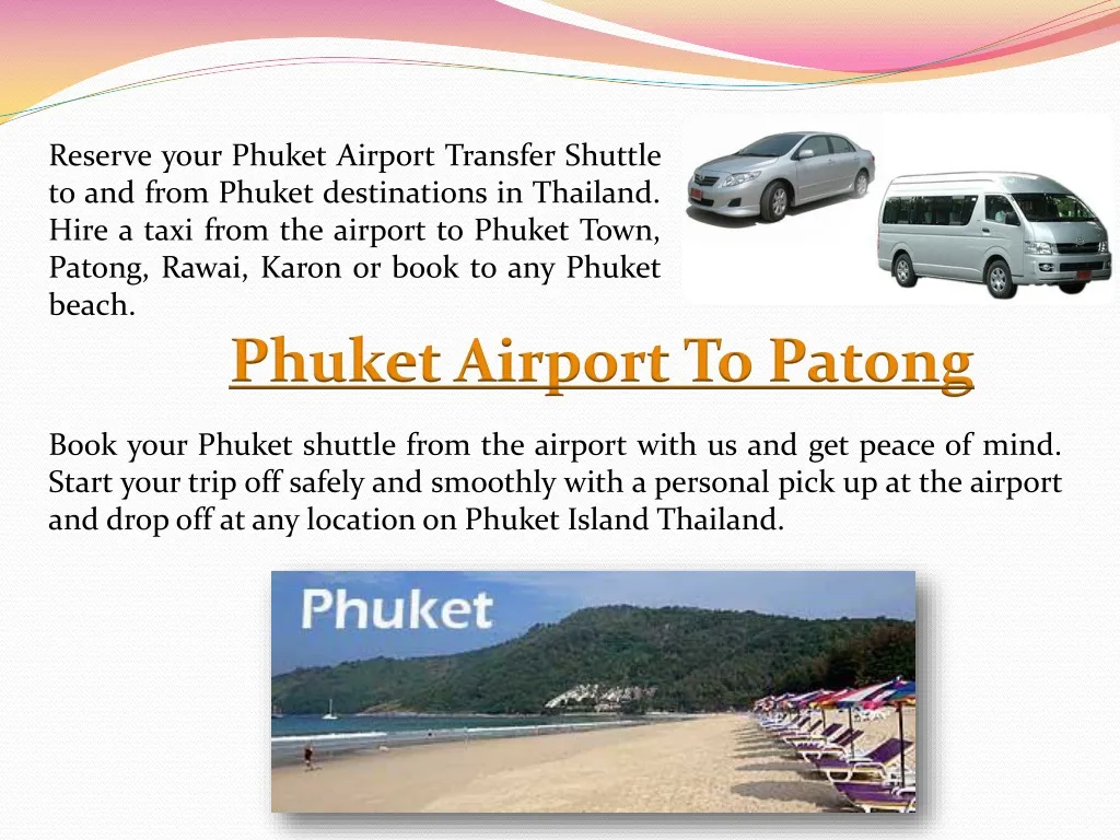 reserve your phuket airport transfer shuttle n.