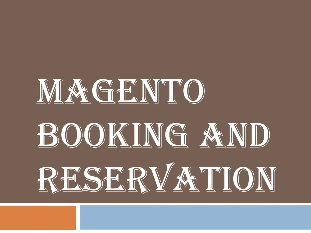 magento booking and reservation n.