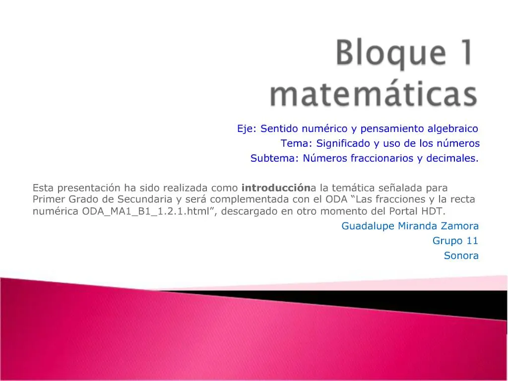 PPT - Eje: Sentido Num Rico Y Pensamiento Algebraico Tema: Significado ...