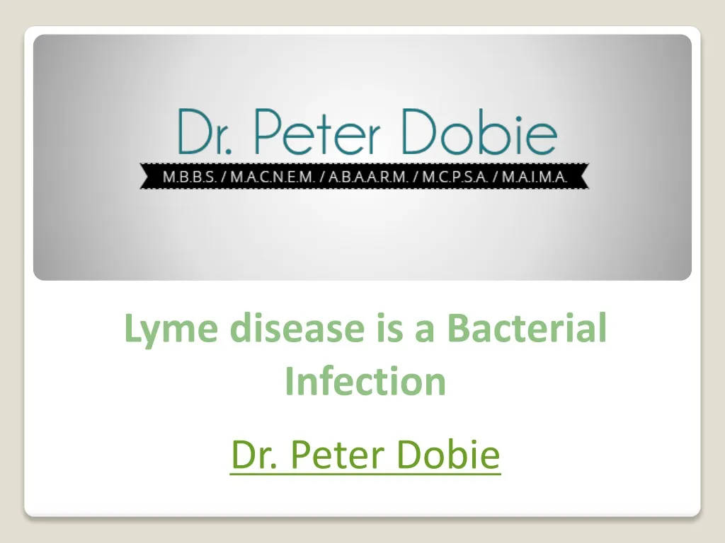 lyme disease is a bacterial infection n.