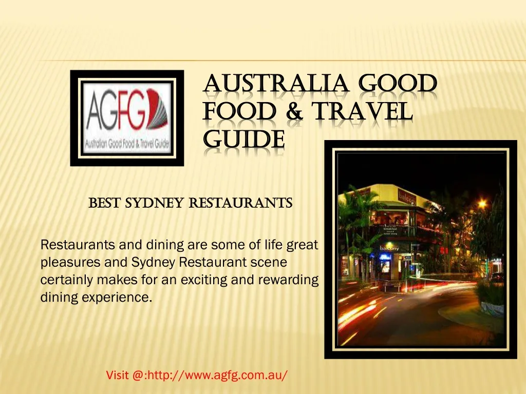 australia good food travel guide n.