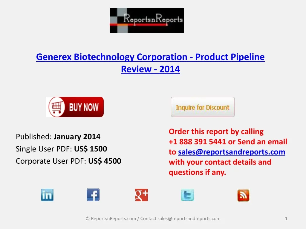 generex biotechnology corporation product pipeline review 2014 n.