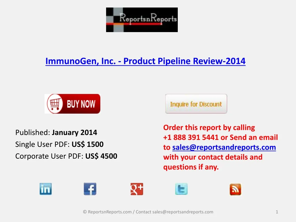 immunogen inc product pipeline review 2014 n.