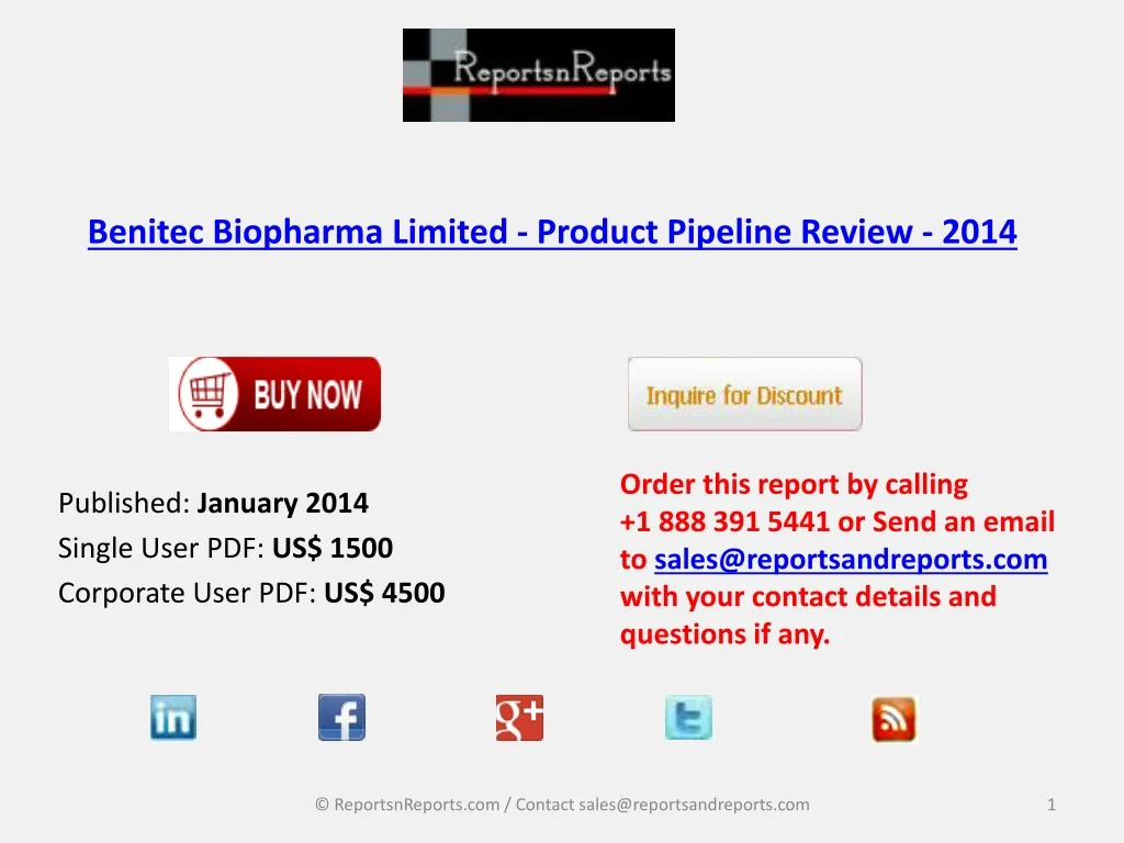 benitec biopharma limited product pipeline review 2014 n.
